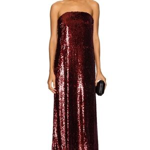 REVOLVE Burgundy Sequin Maxi Dress